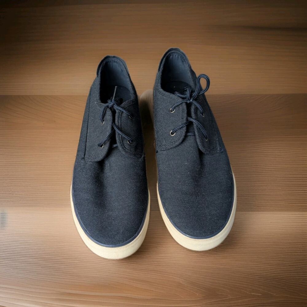 Marc New York Andrew Marc Men's Canvas Sneakers Navy Blue Shoes Size 12